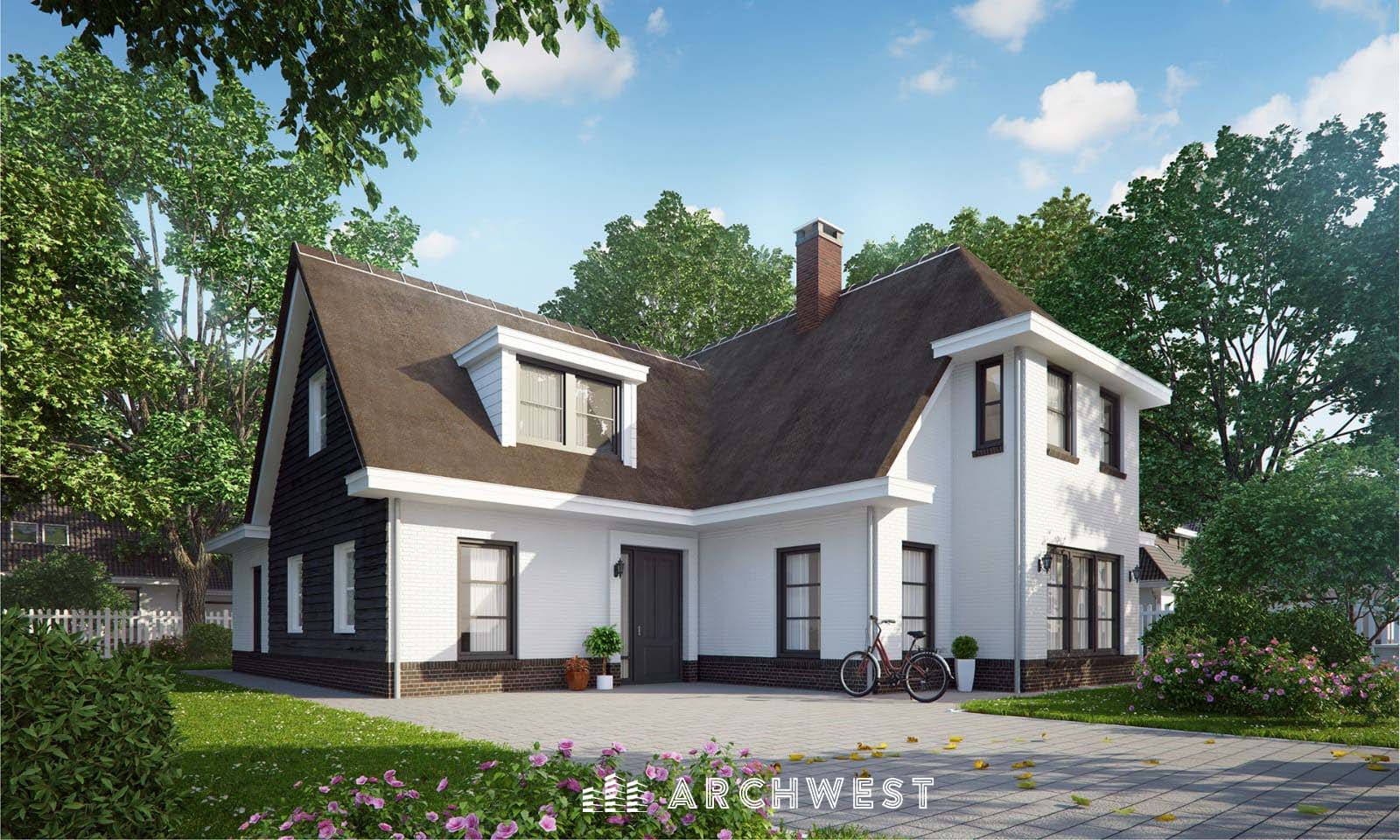 27. 3D Render of a Modern House in Netherland